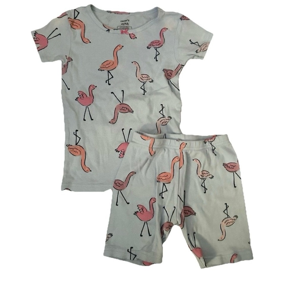 Lot Of 6 Toddler Girls Summer Clothes Size 4T Pajamas Shorts T Shirt Tank Skirt - Picture 2 of 5